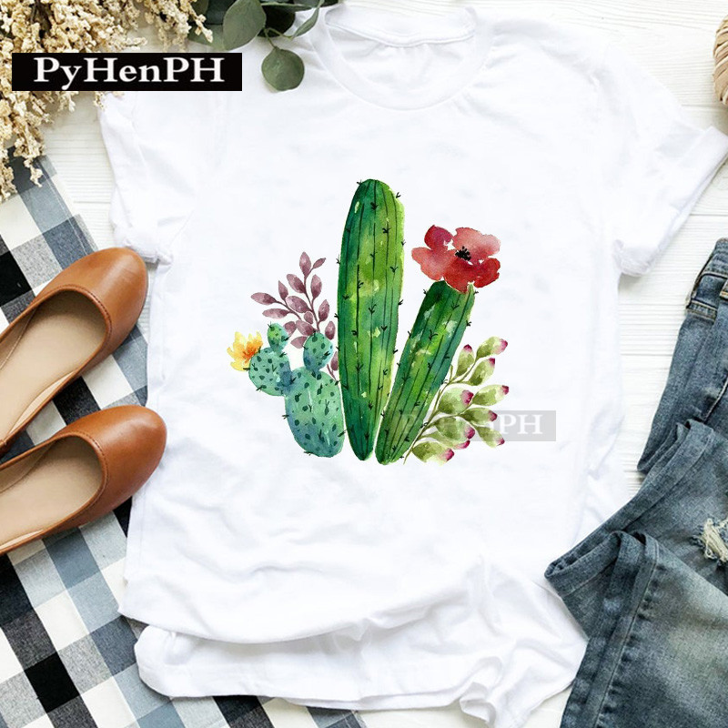 เสื้อยืดแฟชั่นลายกระบองเพชร แข - Plant Parent T Shirt บทวิจารณ์และราคา