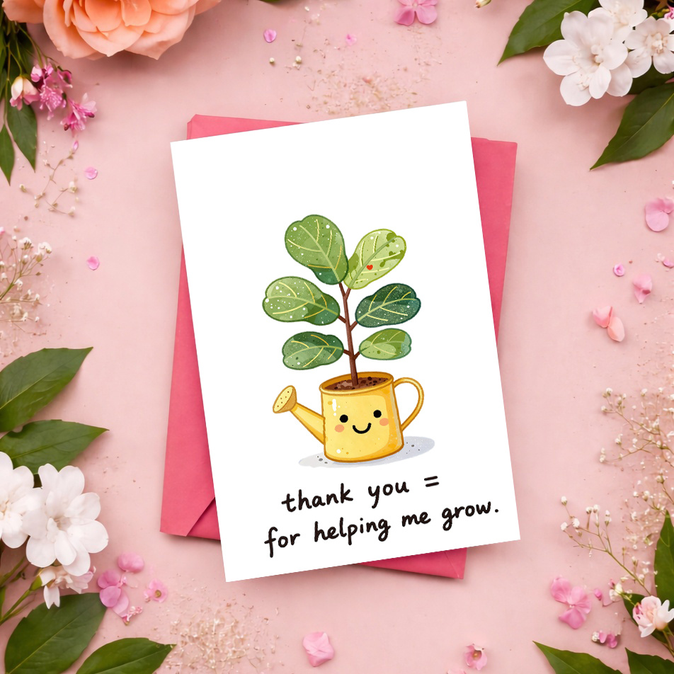 การ์ดขอบคุณแสนหวานและอบอุ่น 1  - Plant Parent Free บทวิจารณ์และราคา